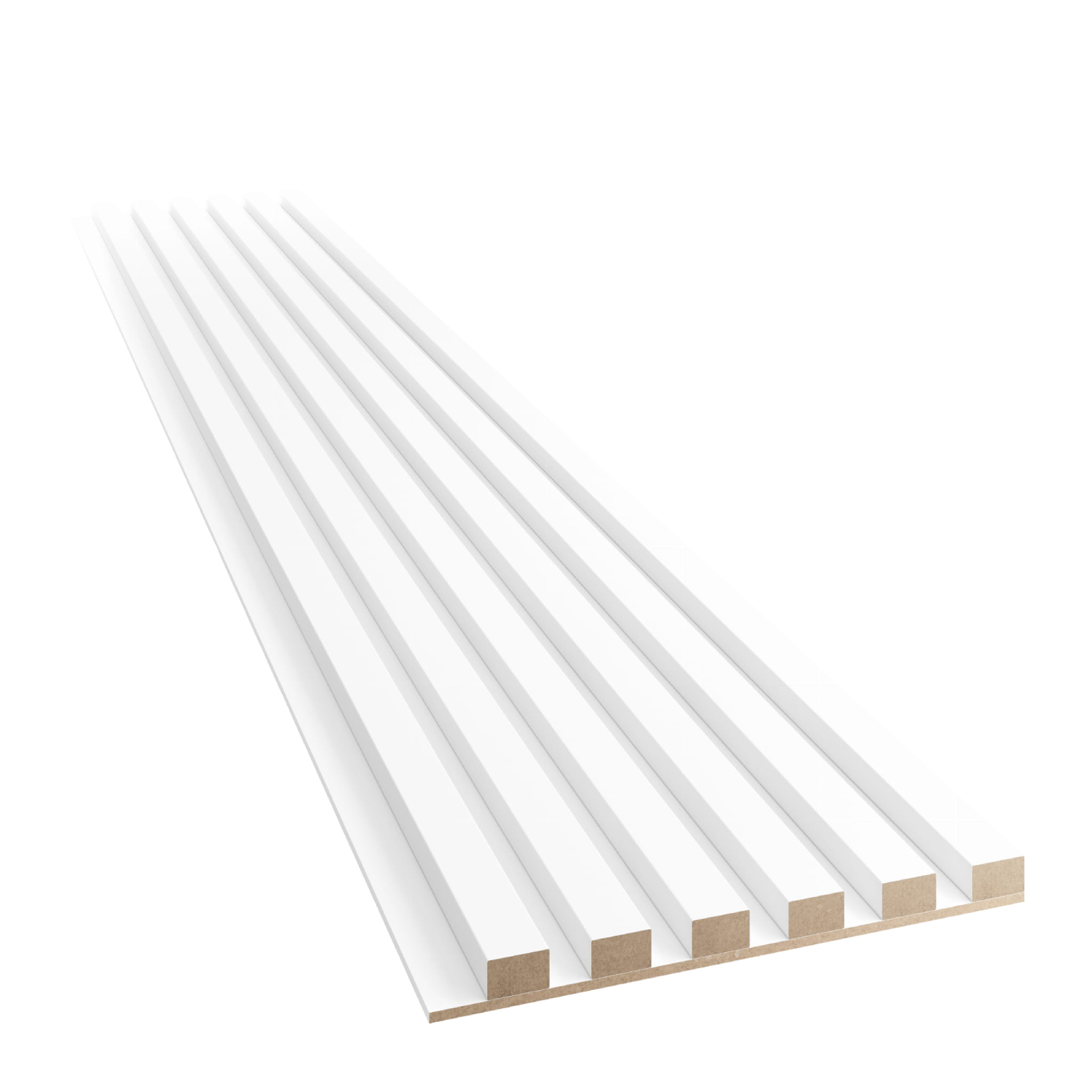 LAMELE SLIM NA BIAŁEJ PŁYCIE MDF - BIAŁY MAT - WADA SP16