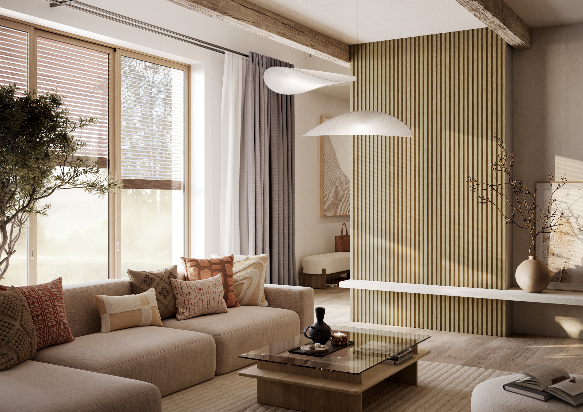 LAMELE SLIM NA OKLEINOWANEJ PŁYCIE MDF - DĄB EUROPEJSKI CPL