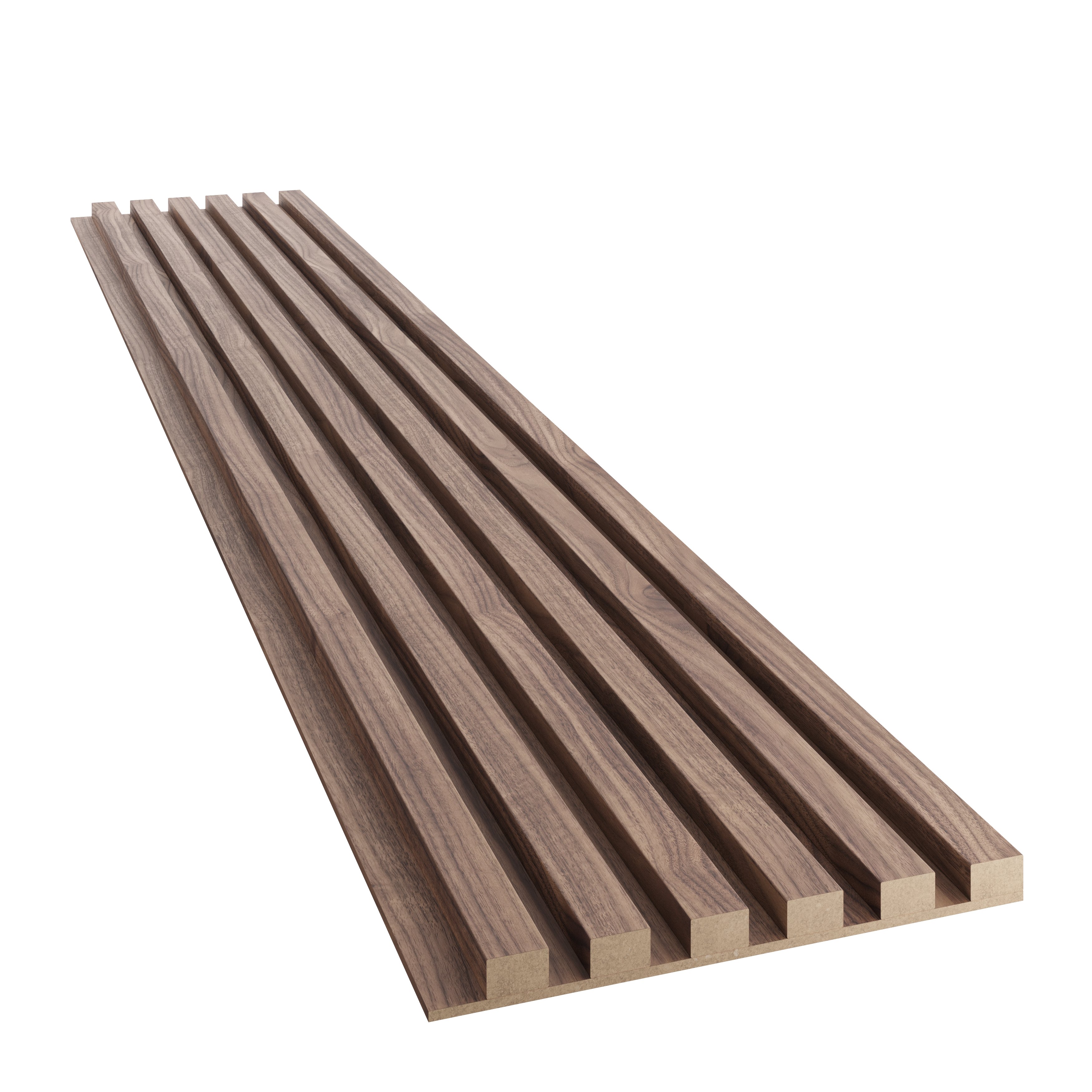 LAMELE SLIM NA FORNIROWANEJ PŁYCIE MDF - FORNIR ORZECH AMERYKAŃSKI