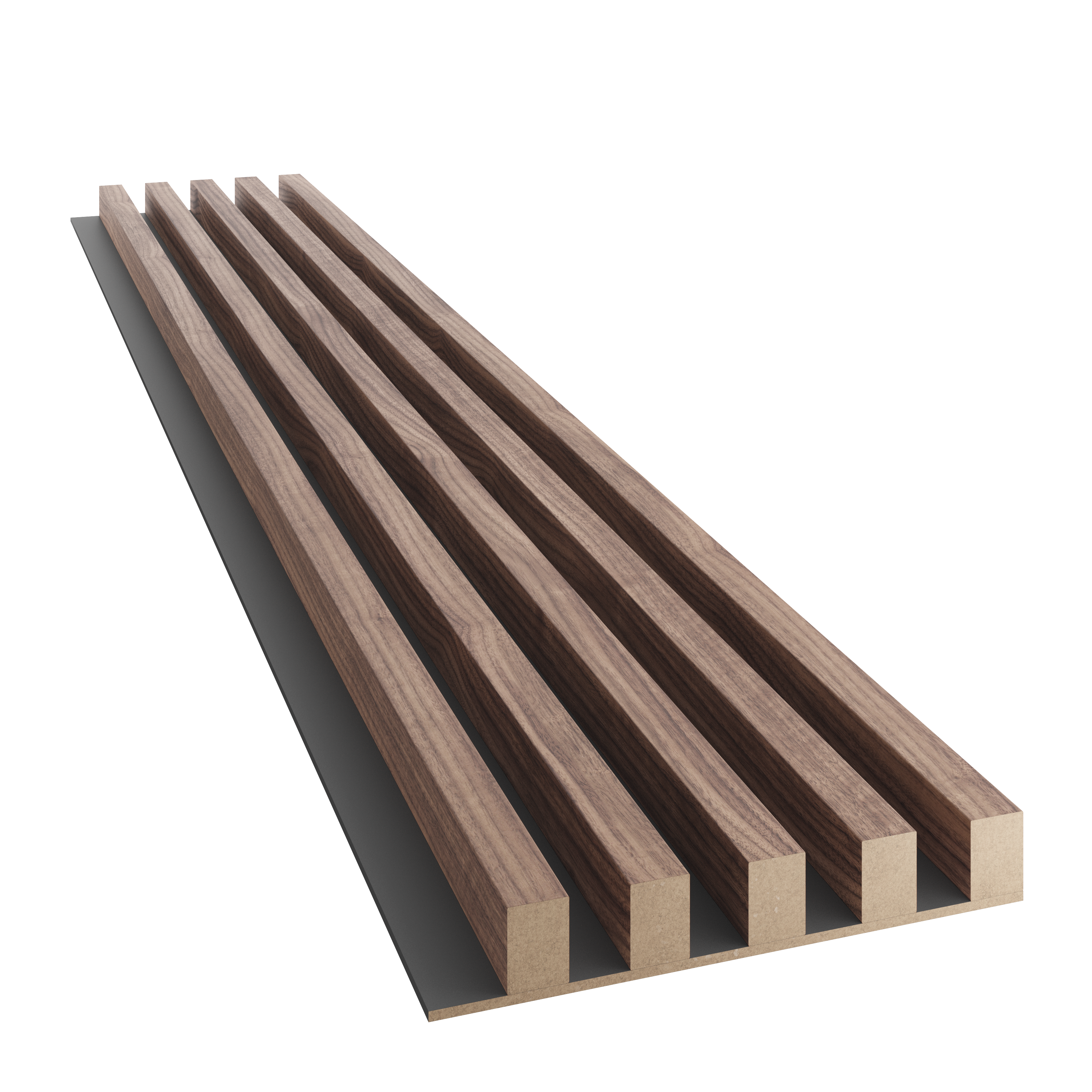 LAMELE NA PŁYCIE MDF - FORNIR ORZECH AMERYKAŃSKI