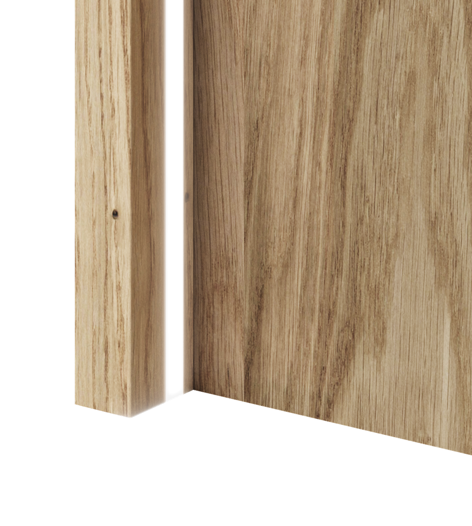 Panel Japandi LED - Fornir dębowy