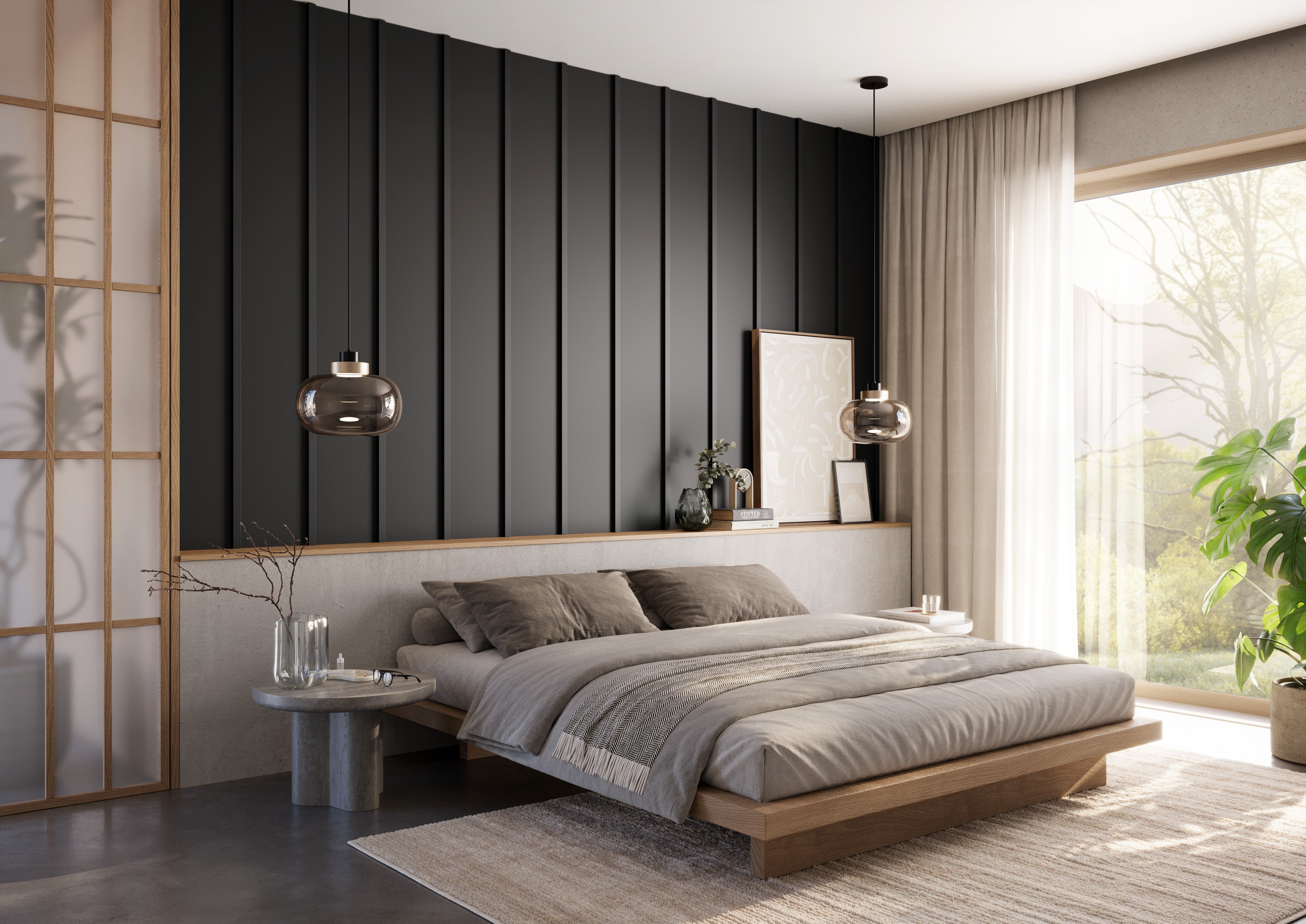 Panel Japandi - Czarny mat