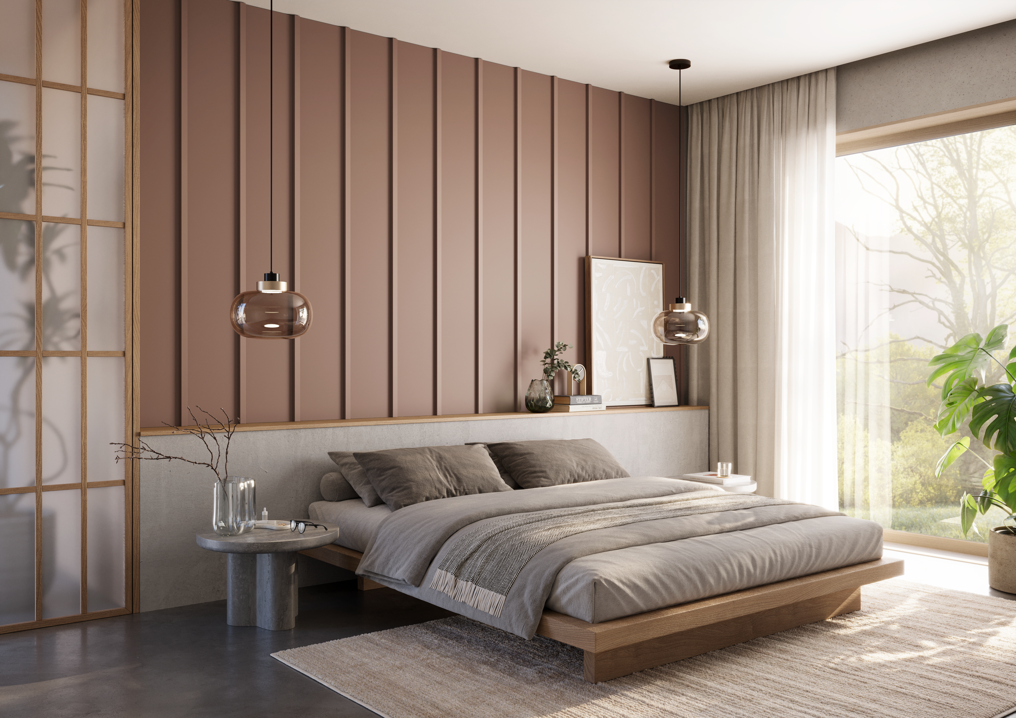 Panel Japandi - Mocha mousse