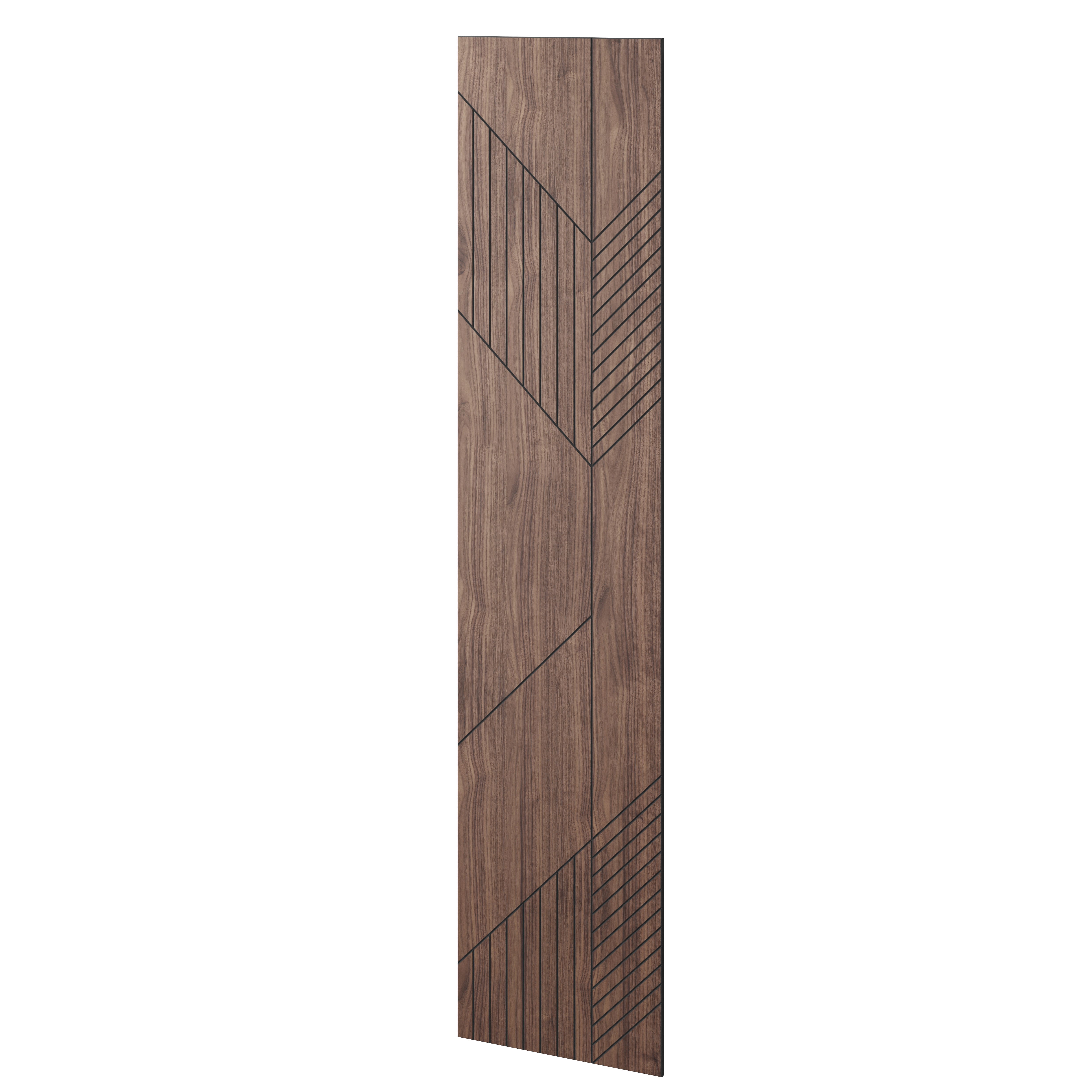 PANEL FREZOWANY - STOCKHOLM - FORNIR ORZECH AMERYKAŃSKI - LAMELE3D