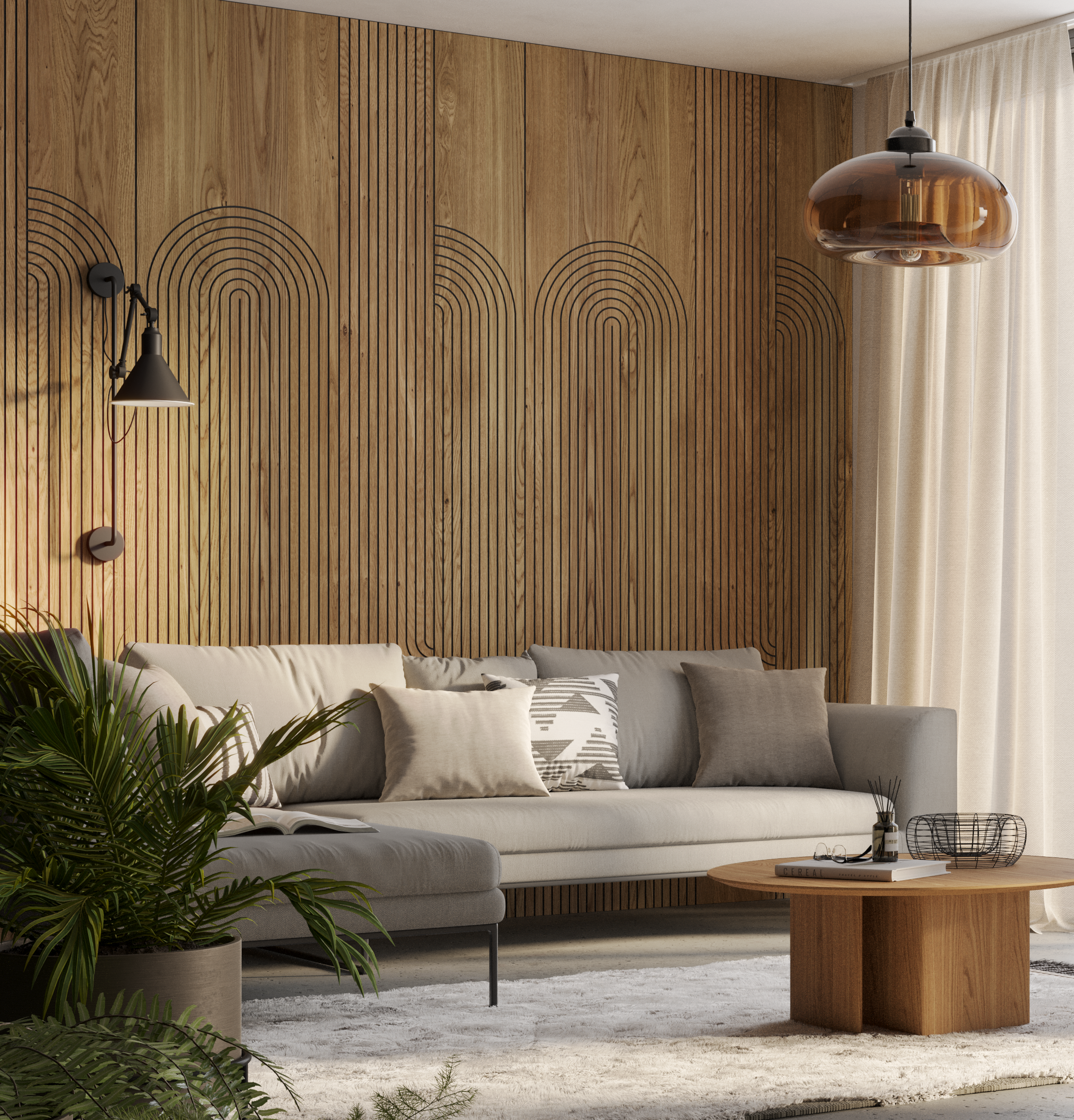 PANEL FREZOWANY - KYOTO - LAMELE3D