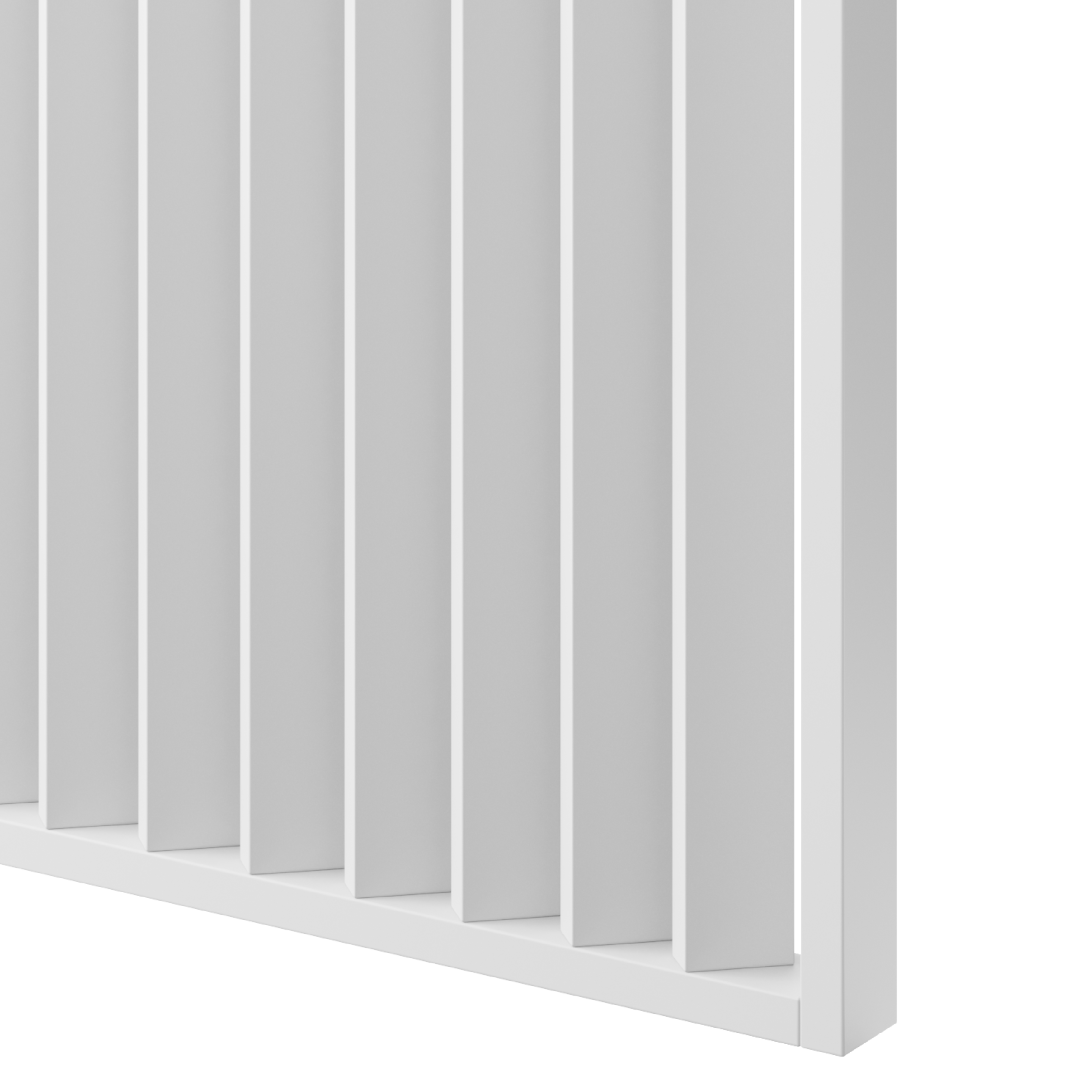 ŚCIANKA Z LAMELI - GOTOWY ZESTAW - BIAŁY MAT - LAMELE3D