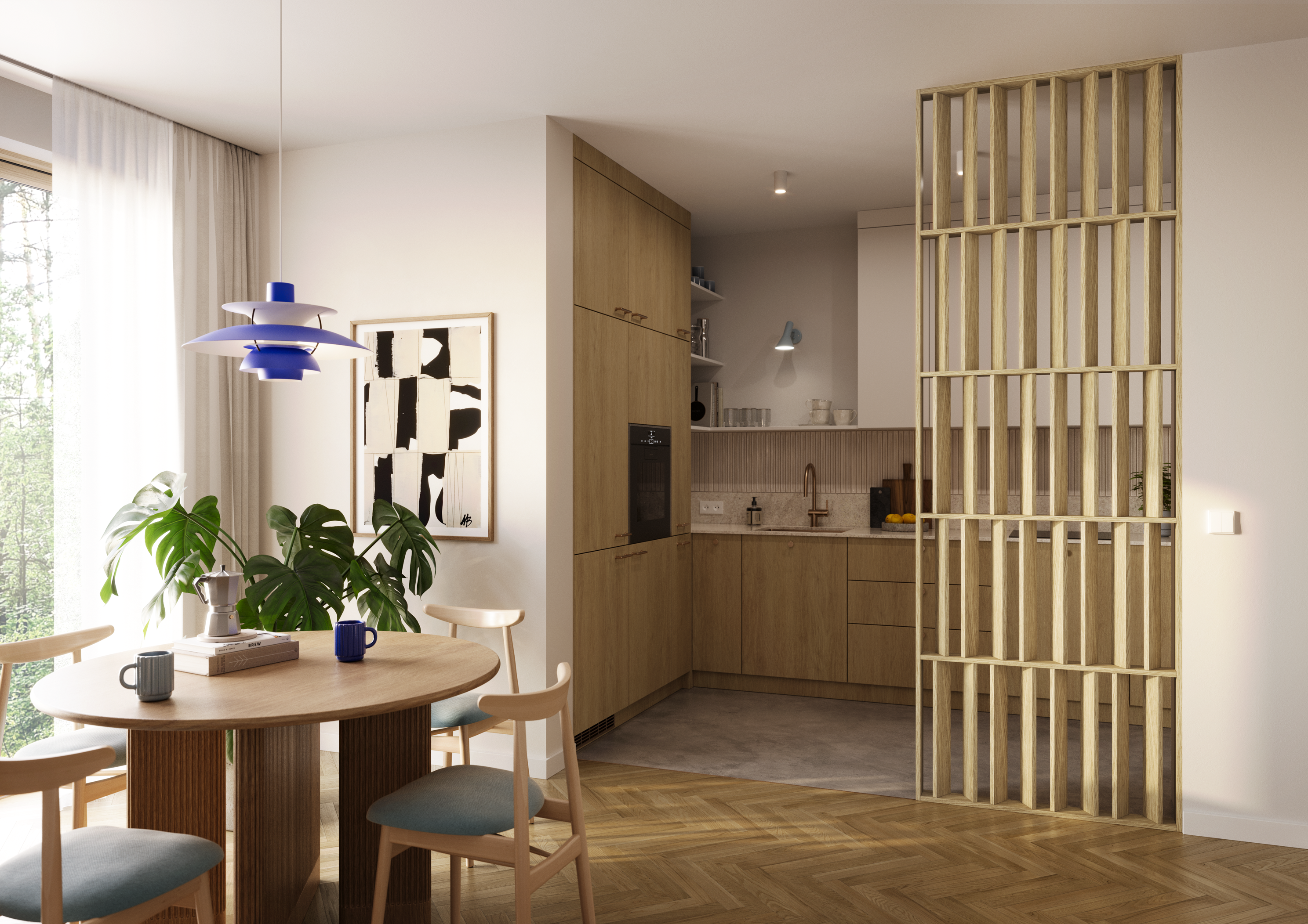 ŚCIANKA JAPANDI - Dąb Europejski CPL - LAMELE3D