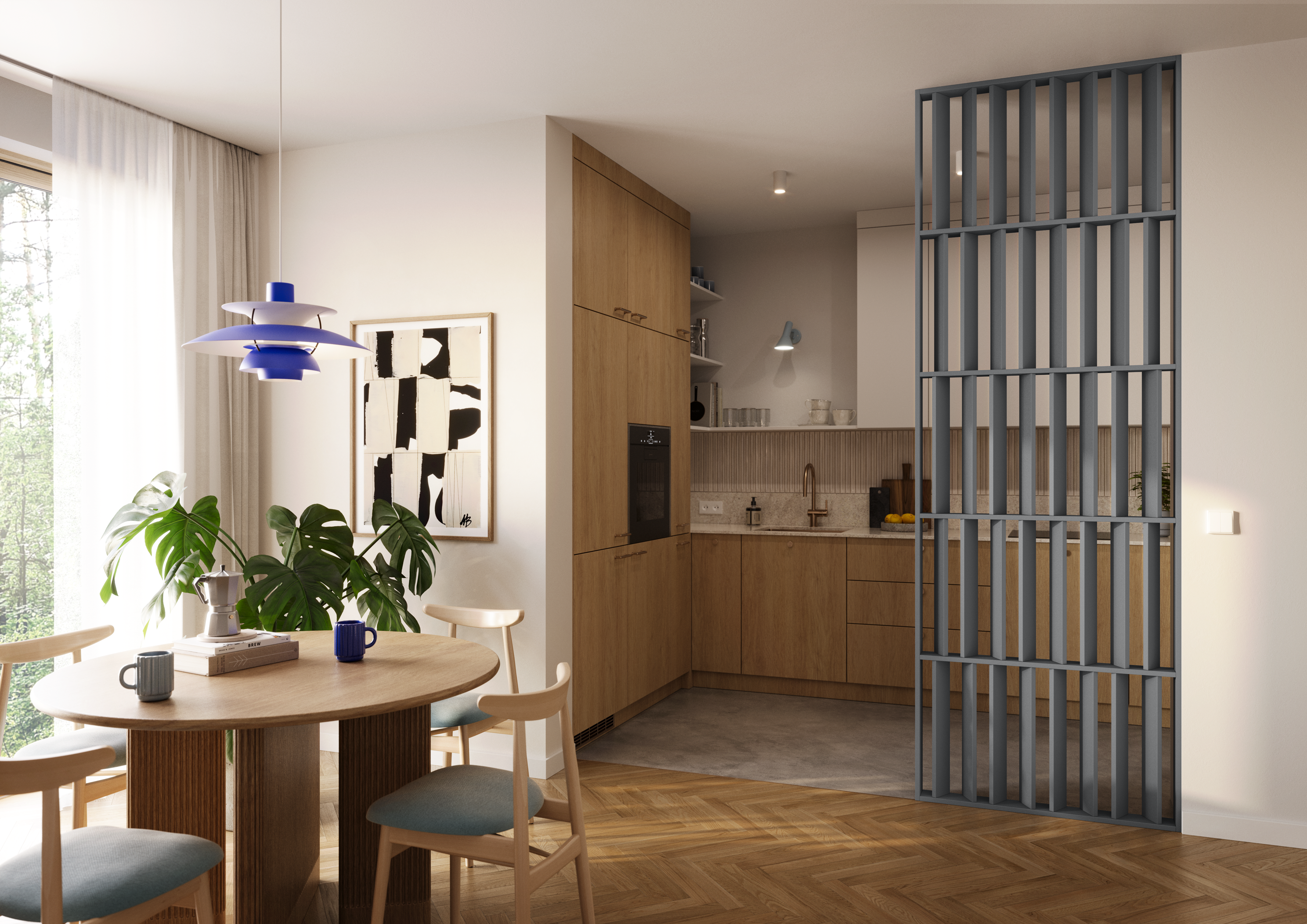 ŚCIANKA JAPANDI - GRAFIT - LAMELE3D