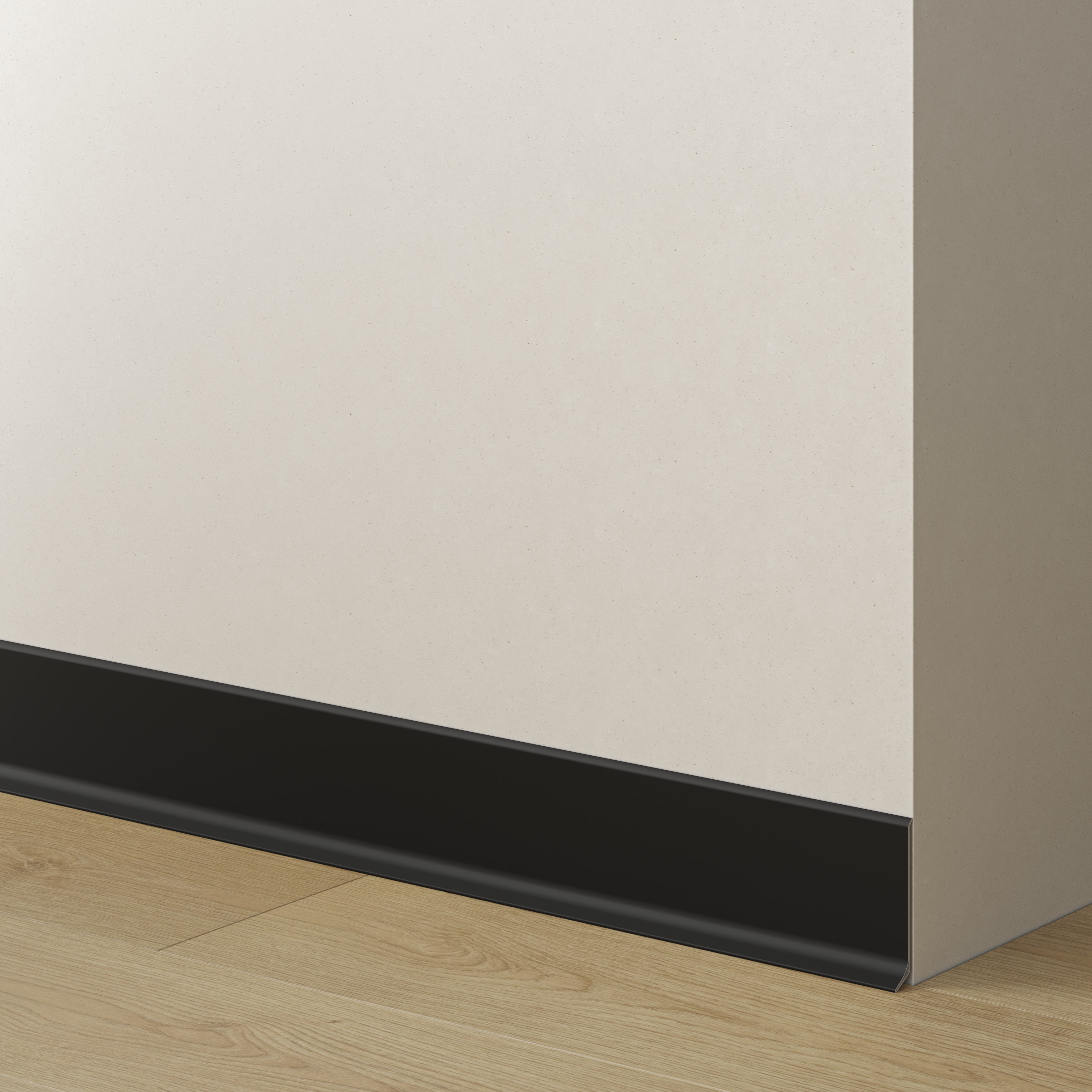 LISTWY PRZYPODŁOGOWE ALUMINIOWE - CZARNY MAT. - 275 CM