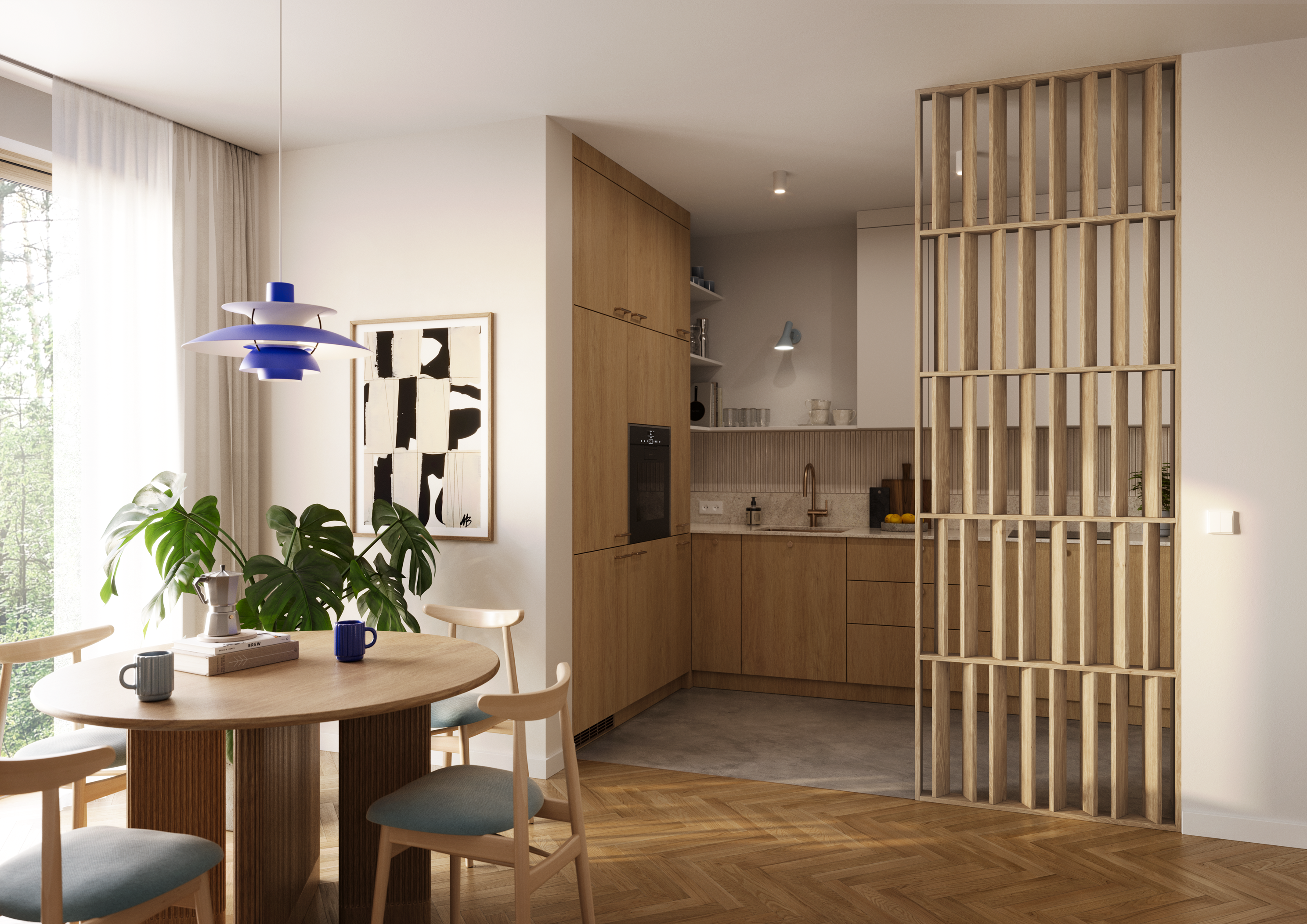 ŚCIANKA JAPANDI - Dąb Natura - LAMELE3D